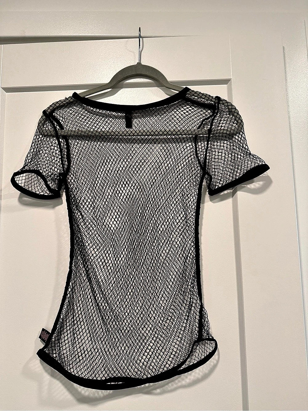 Victoria's Secret Fishnet Short Sleeve Top Black XS/S